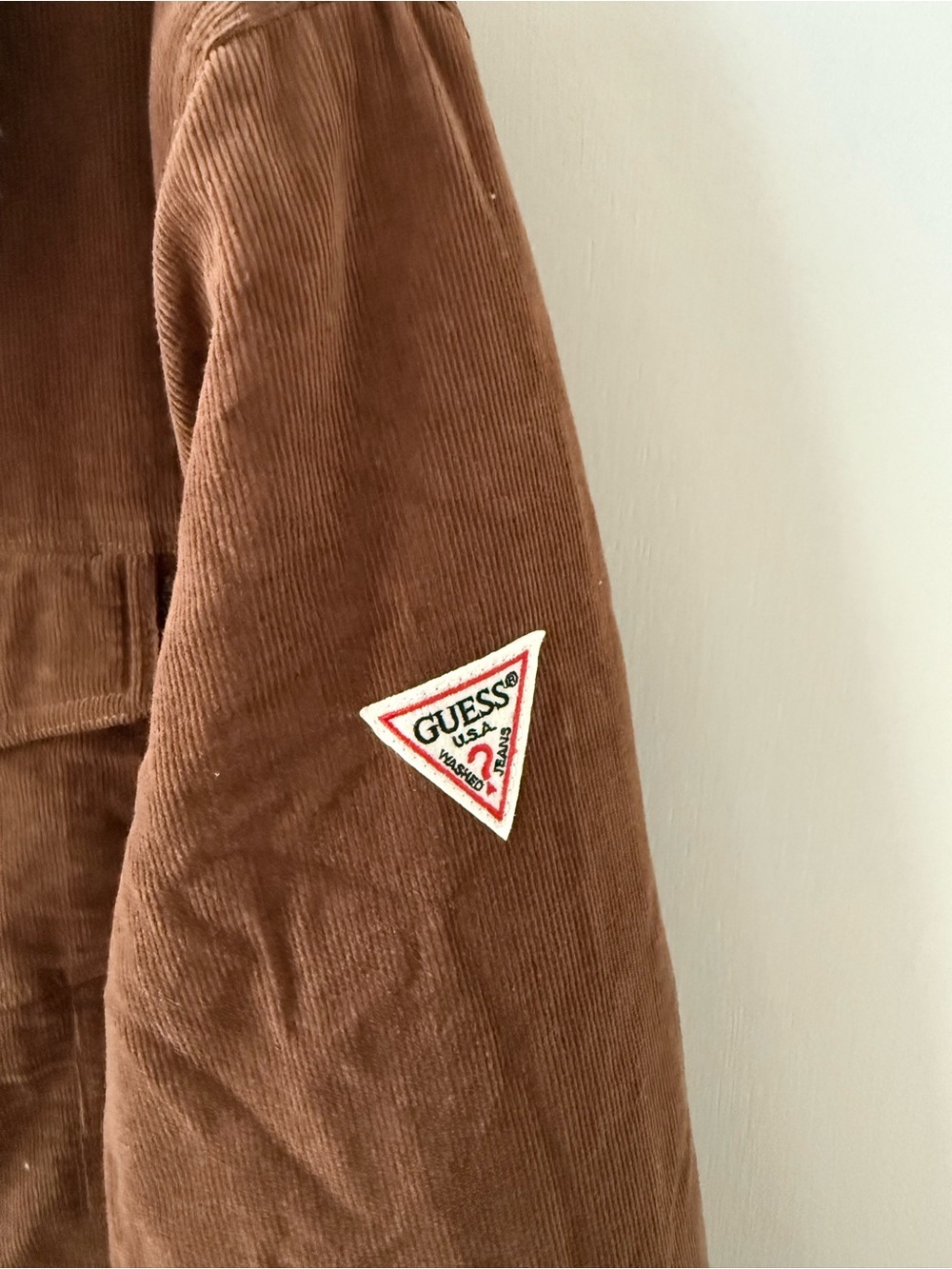 GUESS Brown Corduroy Sherpa Trucker Jacket - Picture 9 of 13